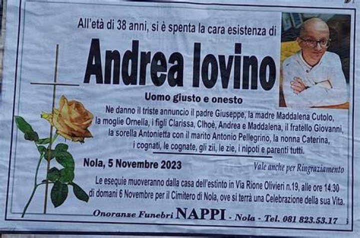 Andrea Iovino Morte