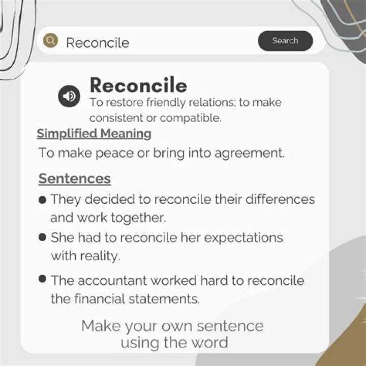 Reconcile